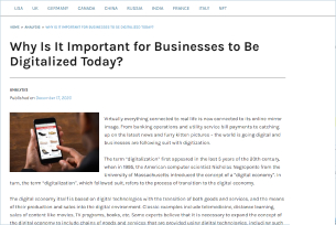 Why Is It Important for Businesses to Be Digitalized Today?
