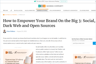 How to Empower Your Brand On the Big 3: Social, Dark Web and Open Sources