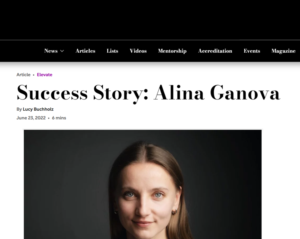 Success Story: Alina Ganova