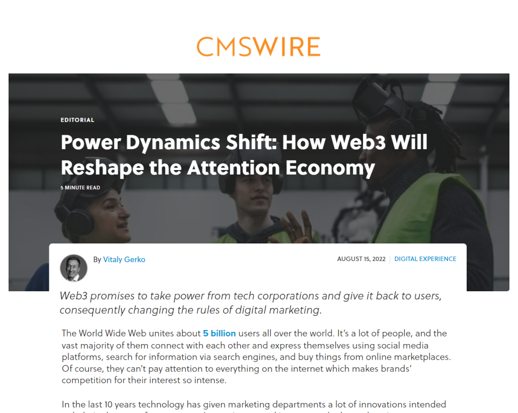 Power Dynamics Shift: How Web3 Will Reshape the Attention Economy