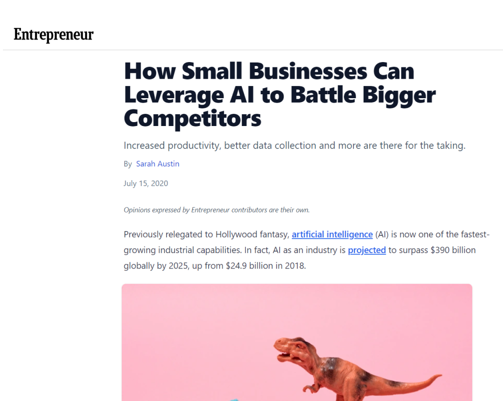 How Small Businesses Can Leverage AI to Battle Bigger Competitors