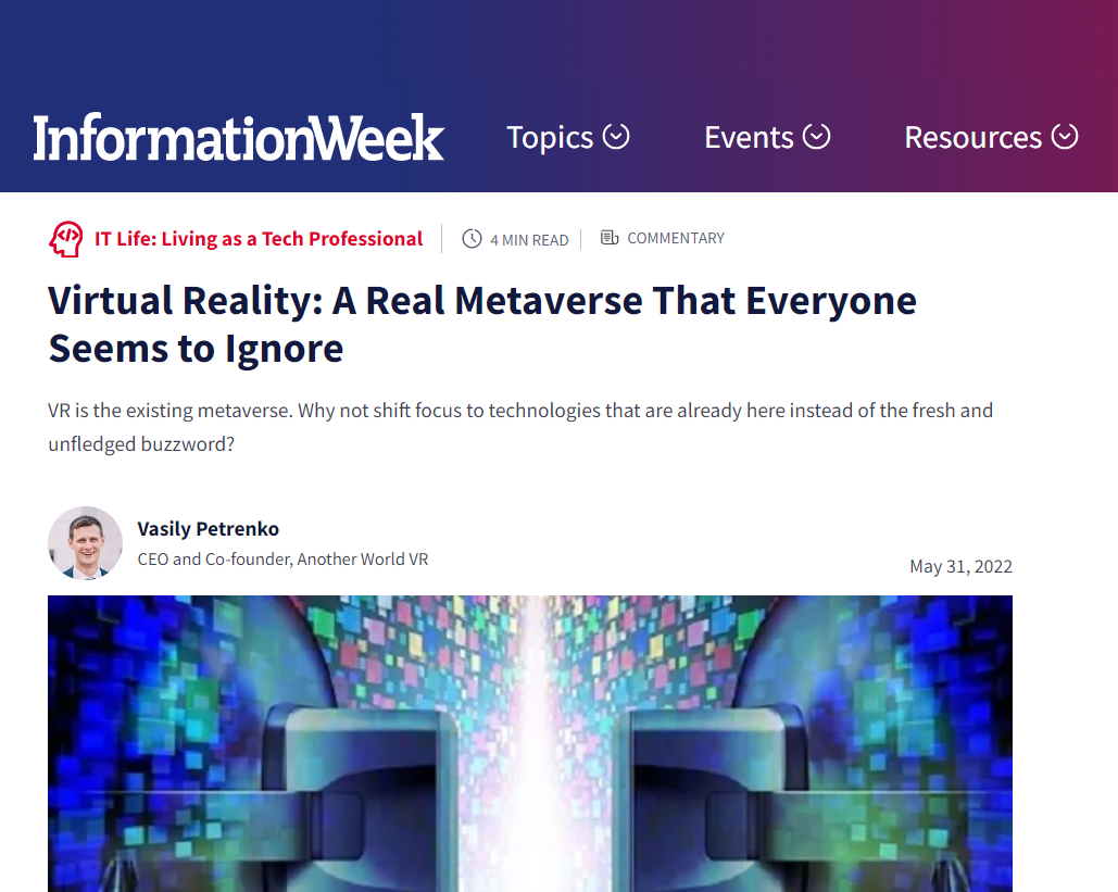 Virtual Reality: A Real Metaverse That Everyone Seems to Ignore