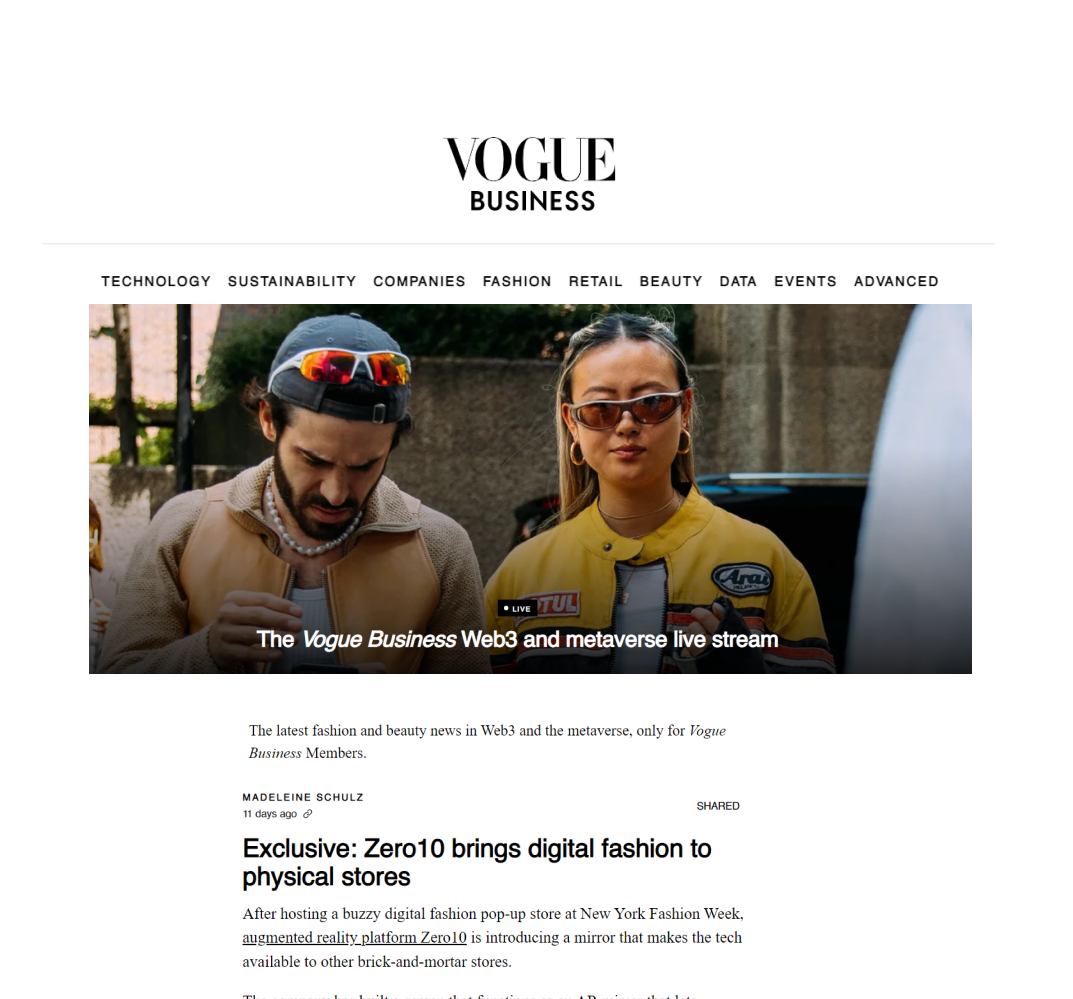 The Vogue Business Web3 and metaverse live stream