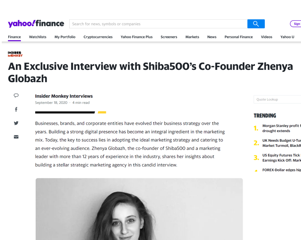 An Exclusive Interview with Shiba500’s Co-Founder Zhenya Globazh