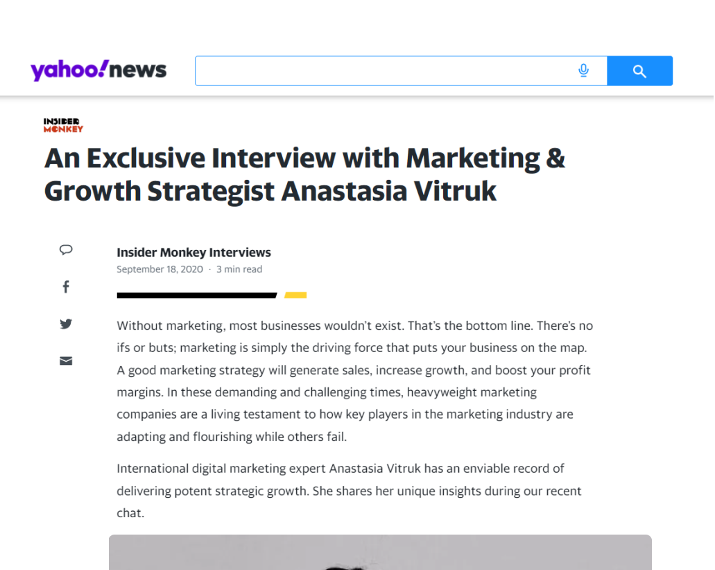 An Exclusive Interview with Marketing & Growth Strategist Anastasia Vitruk