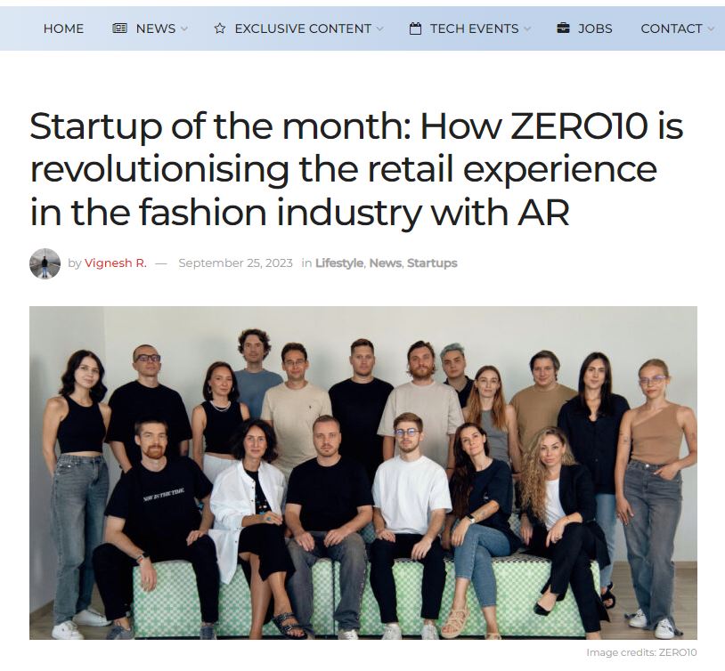 Startup of the month: How ZERO10 is revolutionising the retail experience in the fashion industry with AR 