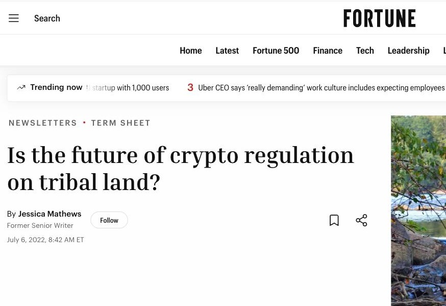 Is the future of crypto regulation on tribal land?